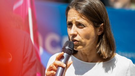 La secrétaire générale de la CGT Sophie Binet, le 23 mai 2024. (ANTONIN UTZ / AFP)