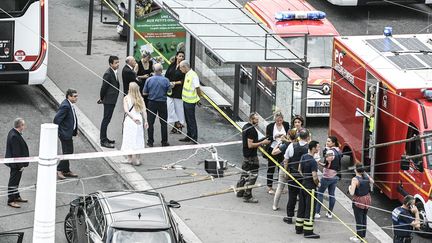 Une agression au couteau s'est déroulée près de la station de métro Laurent Bonnevay à Villeurbanne (Rhône) le 31 août 2019. (MAXPPP)