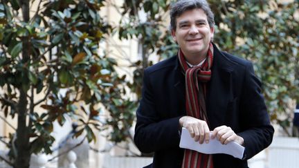 Arnaud Montebourg arrive &agrave; l'Elys&eacute;e pour rencontrer les partenaires sociaux,&nbsp;le 22 novembre 2012 &agrave; Paris. (FRANCOIS GUILLOT / AFP)