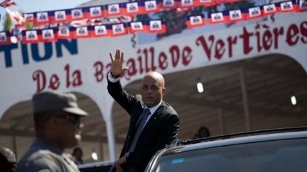 Le président haïtien Martelly lors d'une commémoration à Port-au-Prince, le 19/11/2012 (AFP/Xinhua/Andres Martinez Casares)