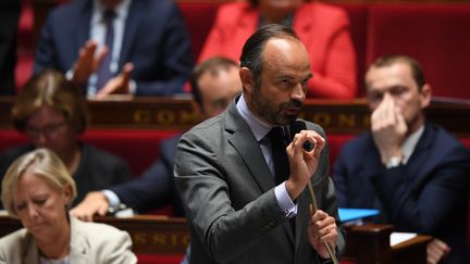 Le Premier ministre Edouard Philippe, le 2 octobre 2018, à l'Assemblée nationale à Paris. (CHRISTOPHE ARCHAMBAULT / AFP)