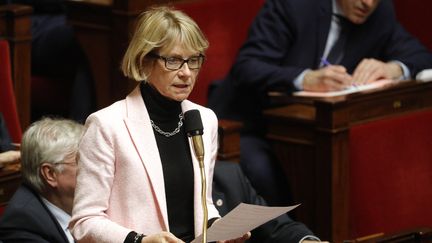 Véronique Louwagie, députée Droite républicaine de l’Orne, et vice-présidente de la commission des Finances de l’Assemblée nationale, le 28 janvier 2020, à l'Assemblée nationale. (GEOFFROY VAN DER HASSELT / AFP)