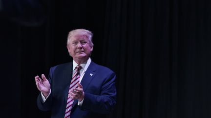 Donald Trump lors d'un meeting à Panama City, en Floride (Etats-Unis), le 11 octobre 2016. (MANDEL NGAN / AFP)