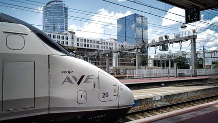 Un train de la Renfe à la gare de la Part Dieu à Lyon (Rhône). (OLIVIER CHASSIGNOLE / AFP)