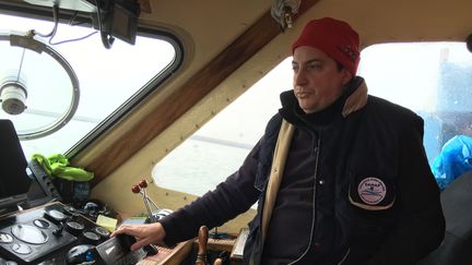 Frédéric Drogerys, patron pécheur du "Sansesia" à Dunkerque. (FARIDA NOUAR / RADIO FRANCE)