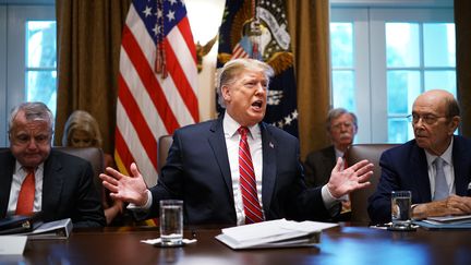 Donald Trump à la Maison Blanche, le 12 février 2019, à Washington. (MANDEL NGAN / AFP)