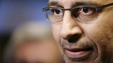 Harlem D&eacute;sir, premier secr&eacute;taire du PS par&nbsp;int&eacute;rim, donne une conf&eacute;rence de presse, le 11 octobre 2012, &agrave; Aulnay-sous-Bois (Seine-Saint-Denis). (KENZO TRIBOUILLARD / AFP)