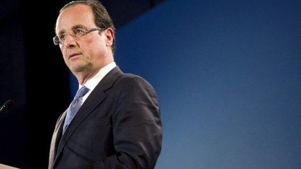 François Hollande tient une conférence de presse, le 30 janvier 2012. (AFP - Fred Dufour)