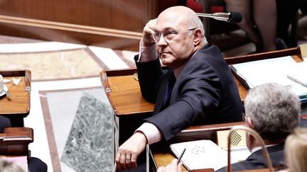 Le ministre des Finances, Michel Sapin, le 21 mai 2014 &agrave; l'Assembl&eacute;e nationale. (MAXPPP)