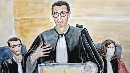 L'avocat général Nicolas Braconnay le 9 juin 2022 lors du réquisitoire du procès des attentats du 13 novembre 2015. (ELISABETH DE POURQUERY / FRANCEINFO)