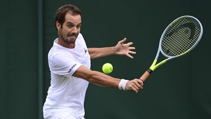 Richard Gasquet lors de son premier tour à Wimbledon face à Yuichi Sugita, mardi 29 juin 2021. (MAXPPP)