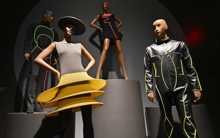 Exposition&nbsp;"Pierre Cardin : Future Fashion" à New York (USA), juillet 2019 (MIKE COPPOLA / GETTY IMAGES NORTH AMERICA)