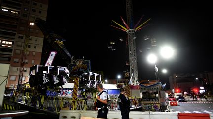 L'accident s'est produit vers 22 heures, le 14 octobre 2019,&nbsp;lors de la Vogue des Noix, à Firminy (Loire). (MAXPPP)