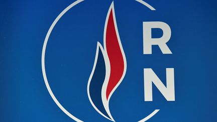 Le logo du Rassemblement national (illustration). (BERTRAND GUAY / AFP)