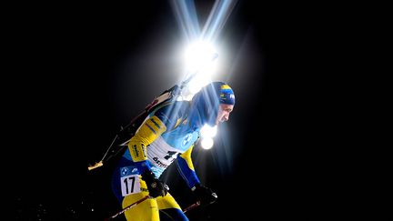 Sebastian Samuelsson s'est imposé sur le sprint d'Östersund, dimanche 28 novembre. (ALEXEY FILIPPOV / SPUTNIK)