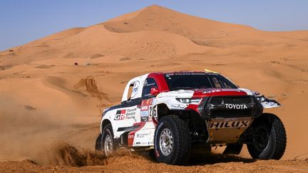 Henk Lategan remporte la cinquième étape du Dakar 2022. (ERIC VARGIOLU / DPPI)