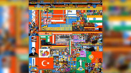 La fresque de la "Pixel War" 2023 le vendredi 21 juillet à 14h. (CAPTURE D'ECRAN REDDIT)