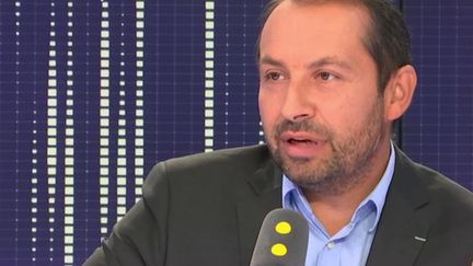 Sébastien Chenu, porte-parole du Rassemblement national, invité de franceinfo vendredi 7 septembre 2018. (RADIO FRANCE / FRANCE INFO)