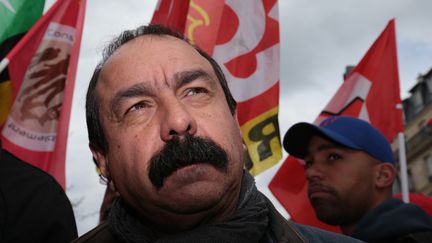 Philippe Martinez, le 9 avril 2016 à Paris.&nbsp; (JOEL SAGET / AFP)