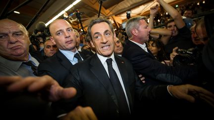 L'ancien pr&eacute;sident de la R&eacute;publique, Nicolas Sarkozy, le 25 septembre 2014, &agrave; Lambersart (Nord). (PHILIPPE HUGUEN / AFP)