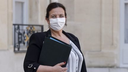 La ministre de l'Enseignement supérieur, de la Recherche et de l'Innovation, Frédérique Vidal, le 31 mars 2021 au palais de l'Elysée, à Paris. (LUDOVIC MARIN / AFP)