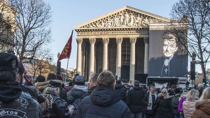 L'hommage populaire à Johnny Hallyday le 9 décembre. Vue sur l'église de la Madeleine.
 (PATRICK GELY/SIPA)