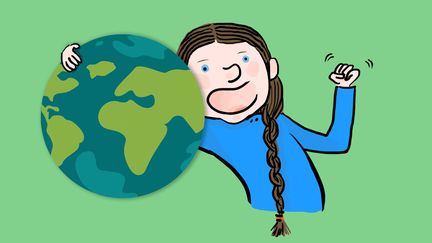 Greta Thunberg,&nbsp;un symbole de la lutte pour le climat et pour l'avenir de la jeunesse. (FRANCEINFO / RADIO FRANCE)