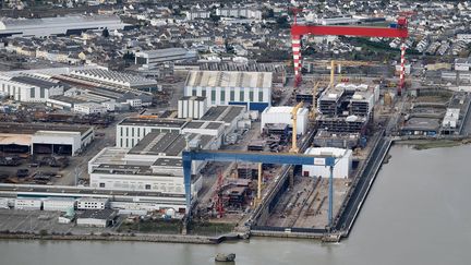 Le site STX-France à Saint-Nazaire (Loire-Atlantique). (JEAN-SEBASTIEN EVRARD / AFP)