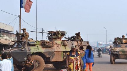 Détachement Sangaris dans Bangui. Désormais, le détachement français ne comptera plus que 350 hommes. (AFP)