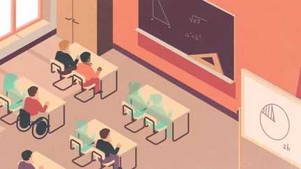 Le nombre de filles dans les enseignements scientifiques a baissé de 28% depuis 2019, selon une étude publiée par le collectif Maths&amp;Sciences, le 3 octobre 2022.&nbsp; (ASTRID AMADIEU / FRANCEINFO)