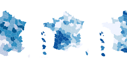 Cinq cartes pour mieux comprendre les résultats du premier tour de la primaire à droite. (NICOLAS ENAULT / CARTO)