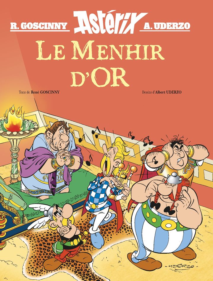 Couverture de l'album "Le Menhir d'or" (R.Goscinny et A.Uderzo - Editions Albert René)