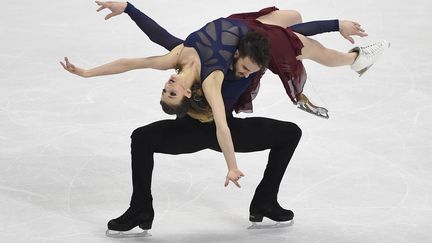 Gabriella Papadakis et Guillaume Cizeron champions d'Europe de danse sur glace (JOE KLAMAR / AFP)