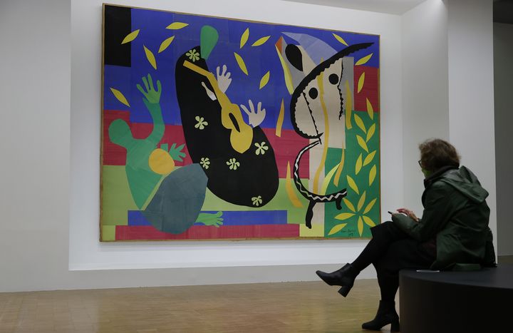 "La Tristesse du roi" d'Henri Matisse, exposé au Centre Pompidou dans l'exposition "Matisse, comme un roman", octobre 2020 (IAN LANGSDON / EPA / NEWSCOM / MAXPPP)