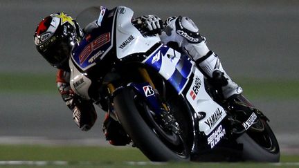 L'Espagnol Jorge Lorenzo au guidon de sa Yamaha