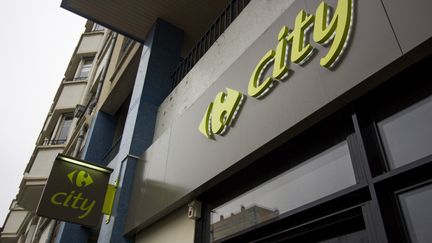 L'enseigne d'un magasin Carrefour City, en Bretagne (photo d'illustration). (MARTIN BERTRAND / HANS LUCAS / AFP)