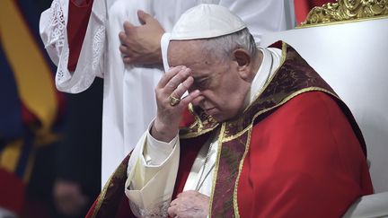 Le pape François, à la basilique Saint-Pierre-de-Rome, le 29 juin 2022. (STEFANO SPAZIANI / SPAZIANI)