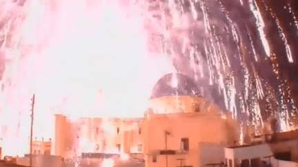 Explosion accidentelle d'un feu d'artifice &agrave; Elche (Espagne), le 13 ao&ucirc;t 2012, &agrave; l'occasion de la nuit de l'Alba. (FTVI)