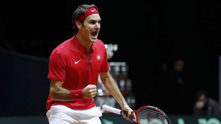 &nbsp; (Roger Federer a tenu son rang dans le double contre la France © Pascal Rossignol/Reuters)