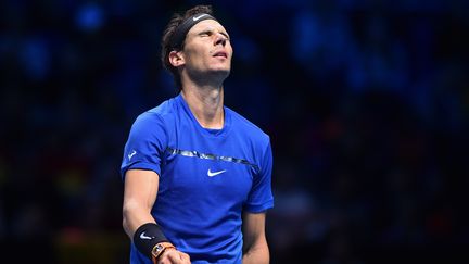 L'Espagnol Rafael Nadal, le 13 novembre 2017 à Londres (Royaume-Uni). (GLYN KIRK / AFP)