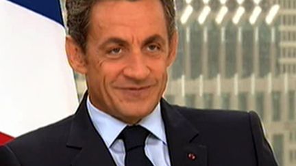 Nicolas Sarkozy lors de son interview à New-York, avant le G20 de Pittsburgh des 24 et 25 septembre 2009 (© France 2)