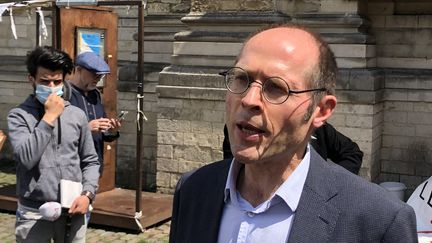 Olivier de Schutter, le rapporteur spécial des Nations unies pour l’extrême pauvreté et les droits de l’homme, le 8 juillet 2021, à Bruxelles. (NILS QUINTELIER / BELGA)