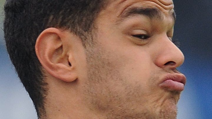 Hatem Ben Arfa lors d'un entra&icirc;nement avec l'&eacute;quipe de France, le 22 mai 2012, &agrave; Clairefontaine (Yvelines). (FRANCK FIFE / AFP)