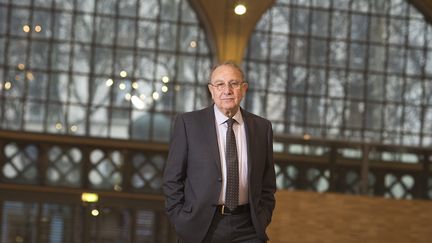 Pierre Aidenbaum, alors maire du 3e arrondissement de Paris, le 20 février 2014 au Carreau du Temple, à Paris.&nbsp; (JOEL SAGET / AFP)