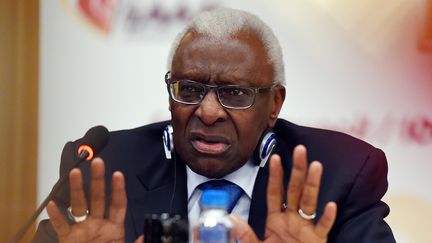 Lamine Diack, l'ancien patron de l'athlétisme mondial. (GREG BAKER / AFP)