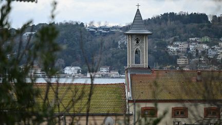 L'église italienne Santa Maria d'Istanbul (Turquie), le 28 janvier 2024. (OZAN KOSE / AFP)