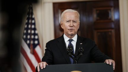 Le président Joe Biden lors d'une conférence de presse à Washington, le 20 mai 2021. (SPUTNIK / AFP)