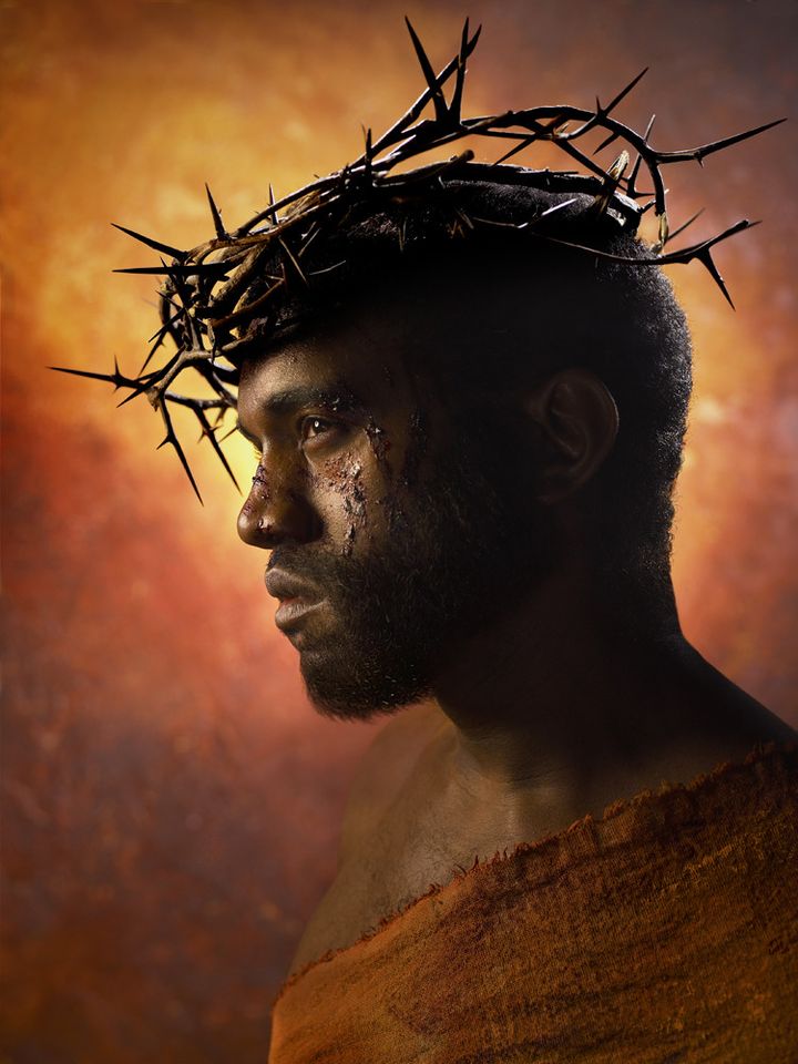 Kanye West: Passion of the Christ, 2006, épreuve chromogène, 102 x 76 cm
 (Courtesy Galerie Templon Paris / LaChapelle Studio )