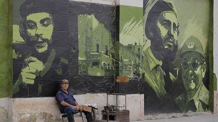 des peintures murales avec le Che et les frères Castro.
 
 

  (REUTERS/Desmond Boylan)