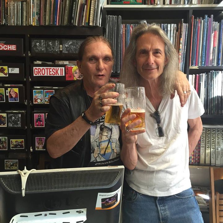 Serge Boissat et le guitariste Lenny Kaye à Boul'Dingue
 (DR )